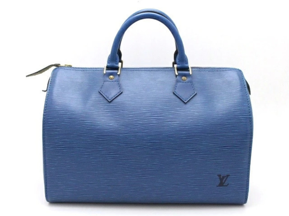 LOUIS VUITTON Speedy Handbag Boston Bag Epi Toledo Blue